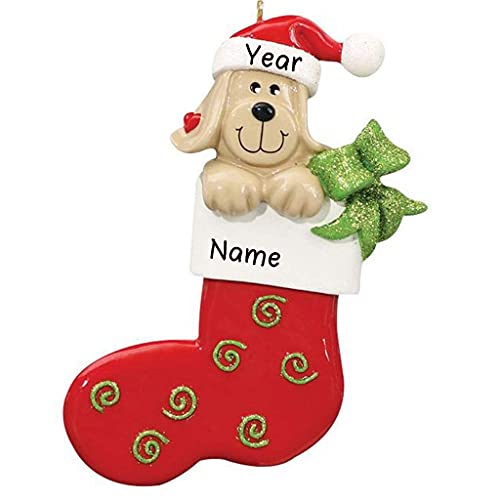 Dog Stocking Personalized Ornament