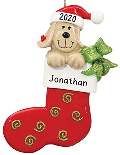 Dog Stocking Personalized Ornament