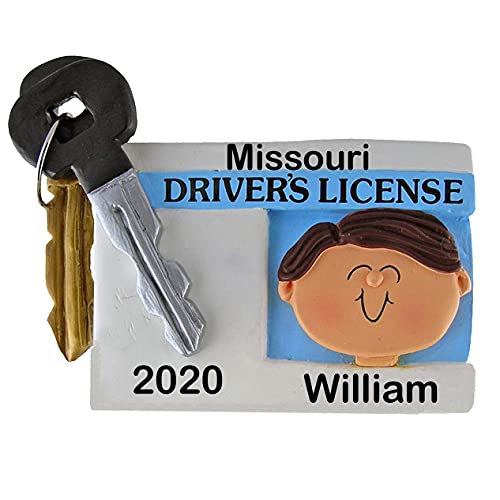 Driver's License Ornament (Male Brown Hair) Default Title