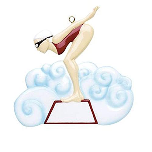Female Swimmer Personalized Ornament