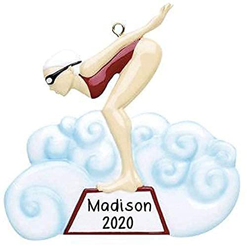 Female Swimmer Personalized Ornament