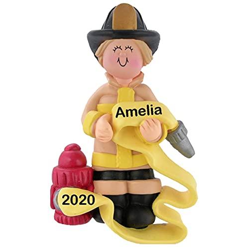 Firefighter Personalized Ornament (Firefighter Blonde) Default Title