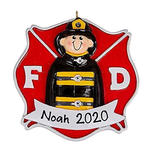 Firefighter Personalized Ornament (Firefighter Man) Default Title