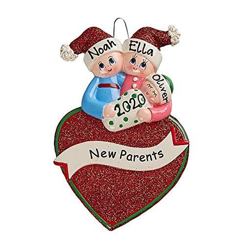 First Christmas as Parents Ornament - (New Parents Heart) Default Title