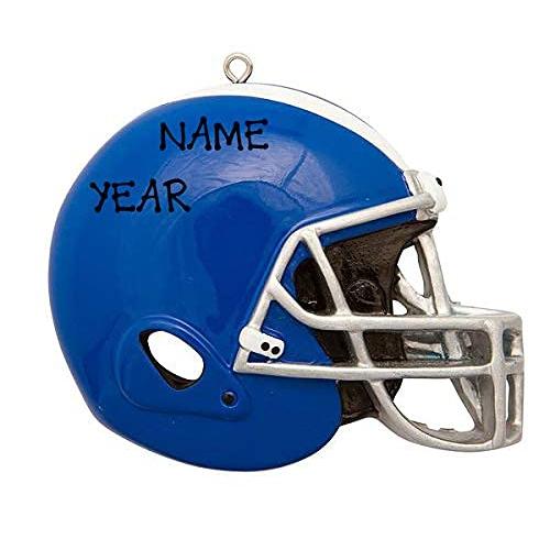 Football Player Personalized Ornament (Football Helmet Blue) Default Title