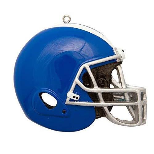 Football Player Personalized Ornament (Football Helmet Blue)