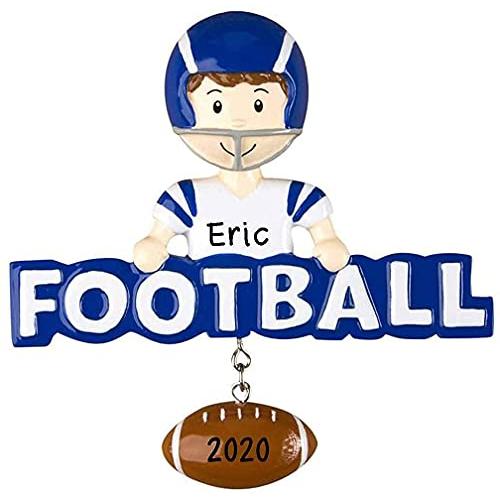 Football Player Personalized Ornament (Football World)