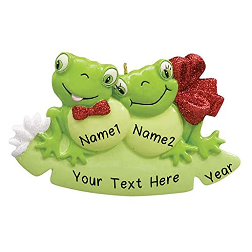 Frog Pad Personalized Ornament (Family of 2) Default Title