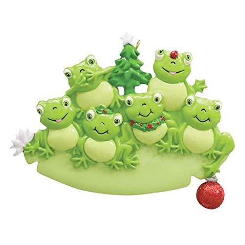 Frog Pad Personalized Ornament (Family of 6)