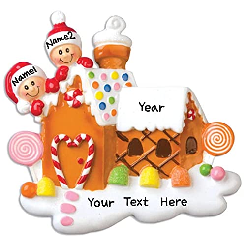 Gingerbread House Family Personalized Ornament (Family of 2) Default Title