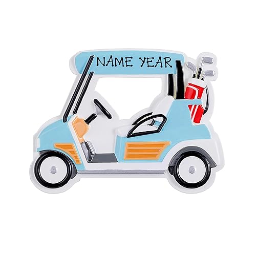 Golf Cart Personalized Christmas Tree Ornament