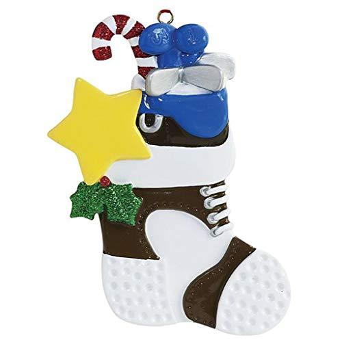 Golf Stocking Personalized Ornament (Man)