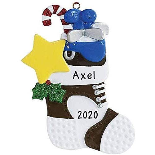 Golf Stocking Personalized Ornament (Man)