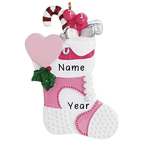 Golf Stocking Personalized Ornament (Woman) Default Title