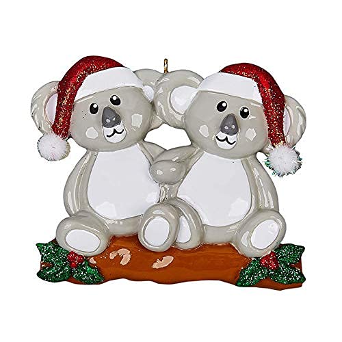 Happy Couple Christmas Tree Personalized Ornament (Koala Couple) Default Title