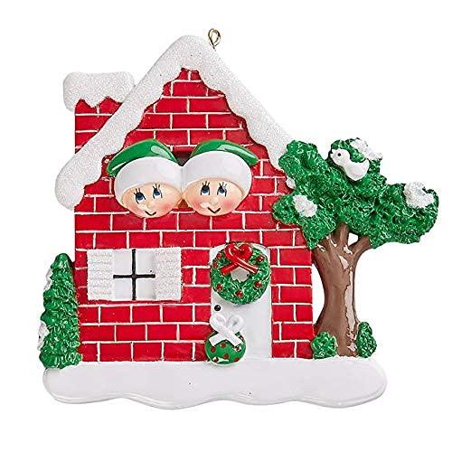 Happy Couple Christmas Tree Personalized Ornament (New Home Couple) Default Title