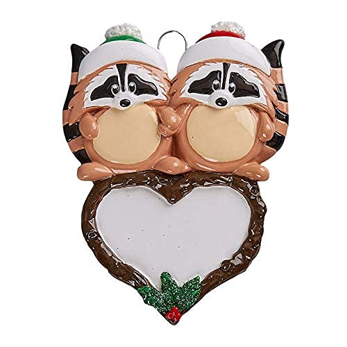 Happy Couple Personalized Ornament (Raccoon Couple) Default Title
