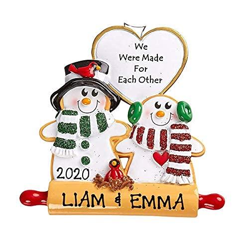Happy Couple Personalized Ornament (We were Made for Each Other)