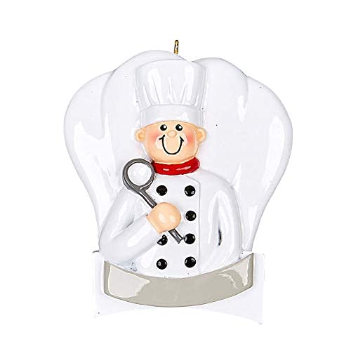 Head Chef Guy Personalized Ornament (Chef Man) Default Title