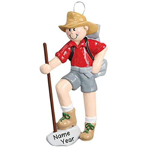 Hiker Boy Christmas Personalized Ornament Default Title