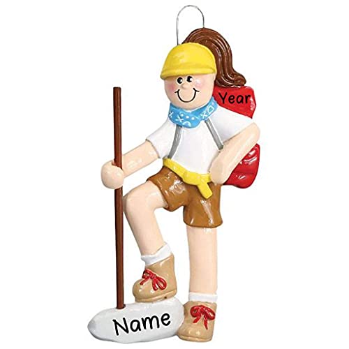 Hiker Girl Personalized Ornament Default Title