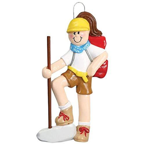 Hiker Girl Personalized Ornament