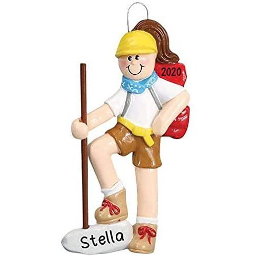 Hiker Girl Personalized Ornament
