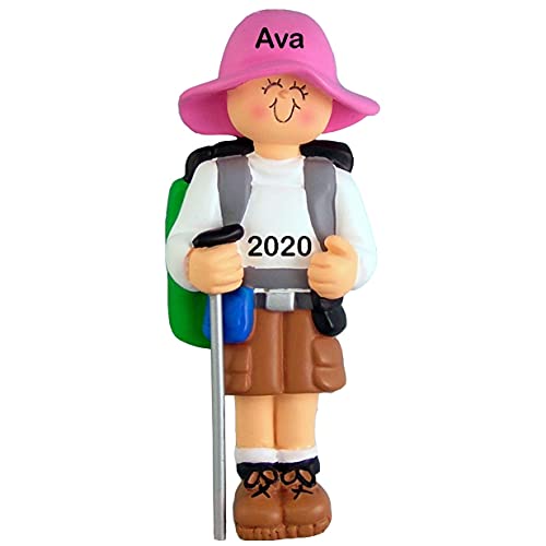 Hiker Personalized Ornament (Female) Default Title
