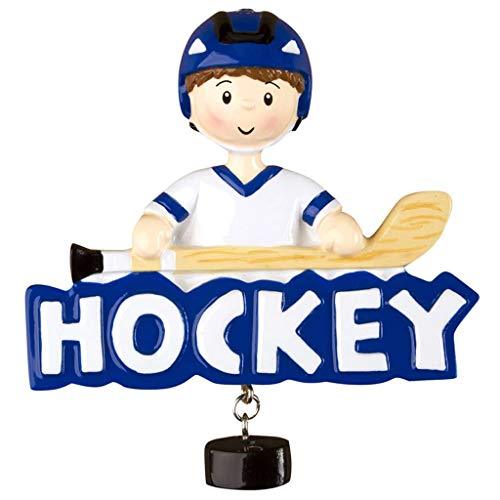 Hockey Boy Personalized Ornament