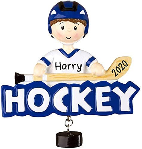Hockey Boy Personalized Ornament