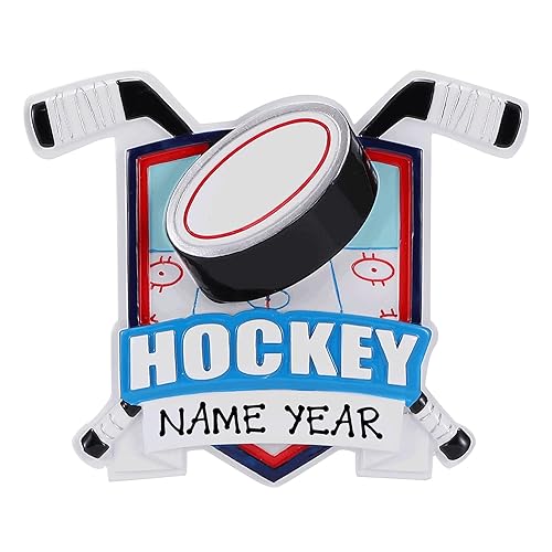 Ice Hockey Personalized Christmas Ornament