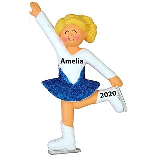 Ice Skater Personalized Ornament (Female Blonde)