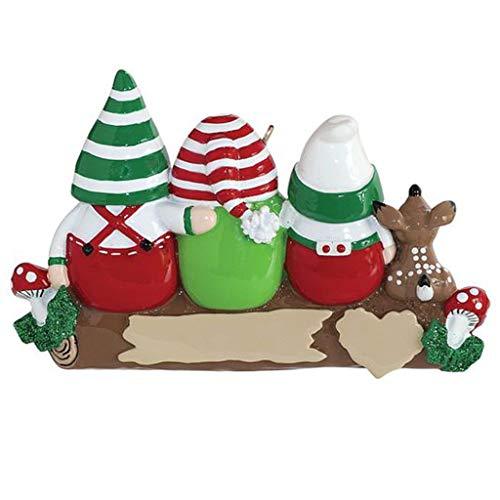 Idle Gnomes Family Personalized Ornament (Family of 3)