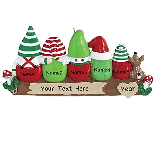 Idle Gnomes Family Personalized Ornament (Family of 5) Default Title