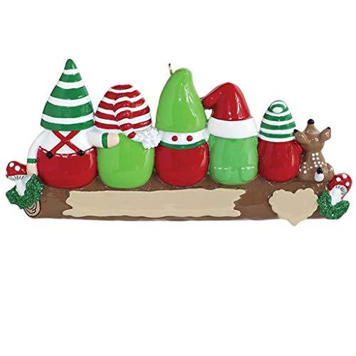 Idle Gnomes Family Personalized Ornament (Family of 5)