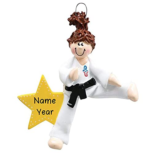 Karate Girl Personalized Ornament