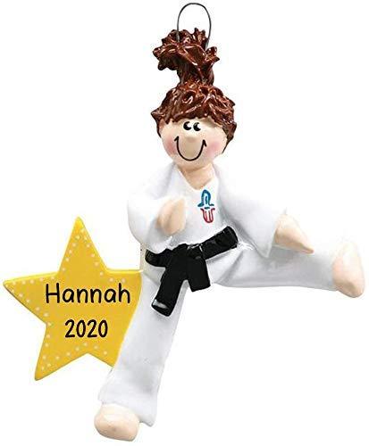 Karate Girl Personalized Ornament