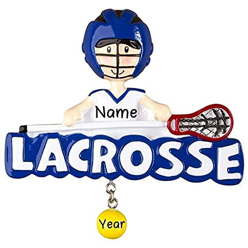 Lacrosse Boy Christmas Personalized Ornament Default Title