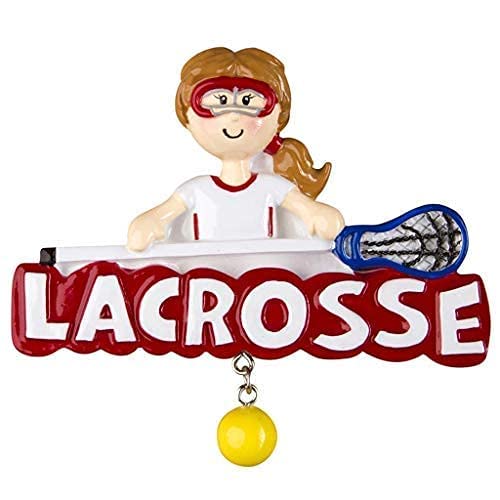 Lacrosse Girl Personalized Ornament