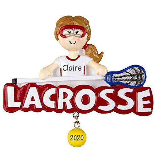 Lacrosse Girl Personalized Ornament
