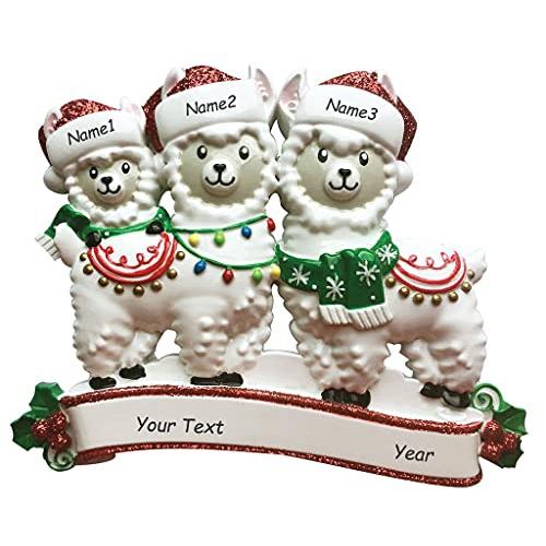 Llama Family Personalized Ornament (Family of 3) Default Title