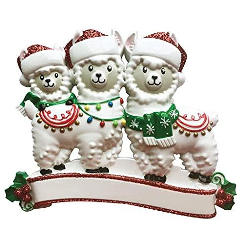 Llama Family Personalized Ornament (Family of 3)