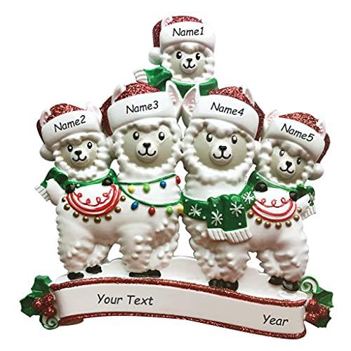 Llama Family Personalized Ornament (Family of 5) Default Title