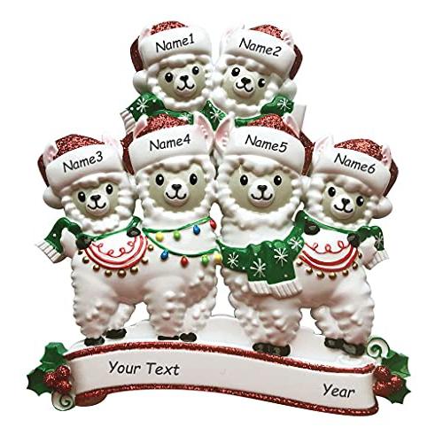Llama Family Personalized Ornament (Family of 6) Default Title