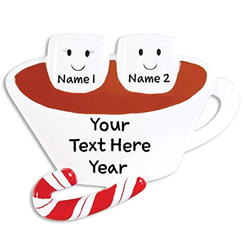Marshmallow Hot Chocolate Family Personalized Ornament (Family of 2) Default Title