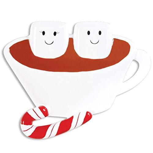 Marshmallow Hot Chocolate Family Personalized Ornament (Family of 2)