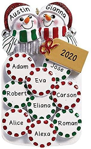 Mason Jar Snowman Couple Personalized Ornament