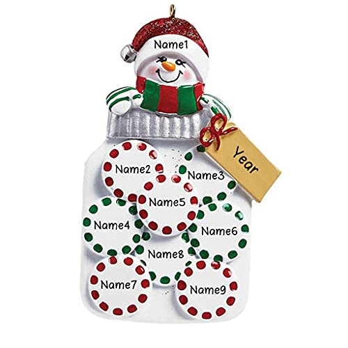 Mason Jar Snowman Personalized Ornament Default Title