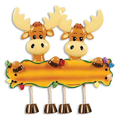 Moose Family Personalized Ornament (Family of 2)