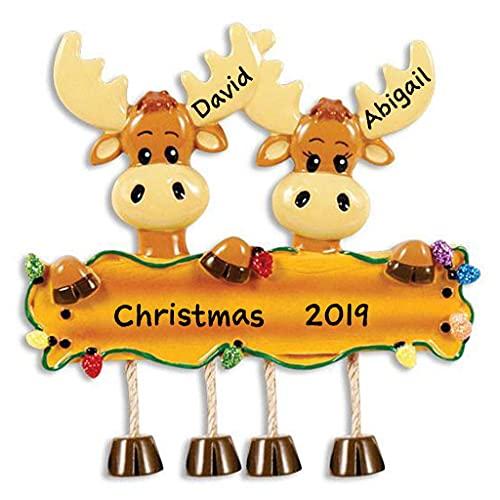 Moose Family Personalized Ornament (Family of 2)